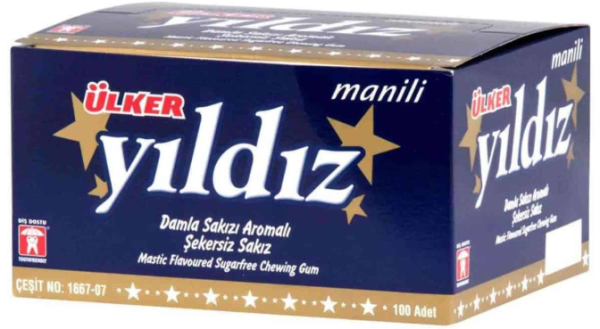 ULKER Yildiz Tugummi Sukkerfri mastic 80x1,4g x15