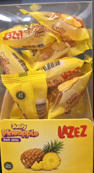 LAZEZ Soft Candy Juicy Pineapple100g x 24 Stk
