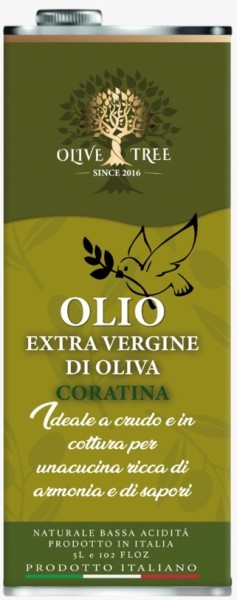 OLIVE TREE Coratina Ekstra Virgin Olivenolje 5 L x 4 Stk