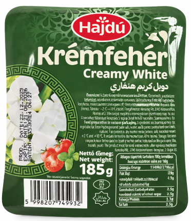 Hajdu Creamy White Cheese 185 g x 18 Stk