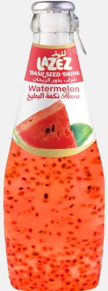 LAZEZ Basil Seed Drink Watermelon 290 ML X 24 Stk