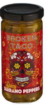 BROKEN TACO Spicy Serrano Peppers 236 g x 6 Stk