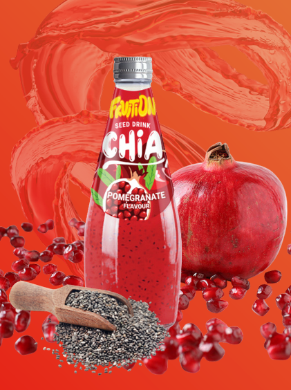 FRUITION-Chia Seed Drink Pomegranate Fruit 24 x290 ml
