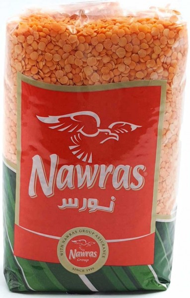 NAWRAS Red Split Lentils 900 g x 10 Pcs
