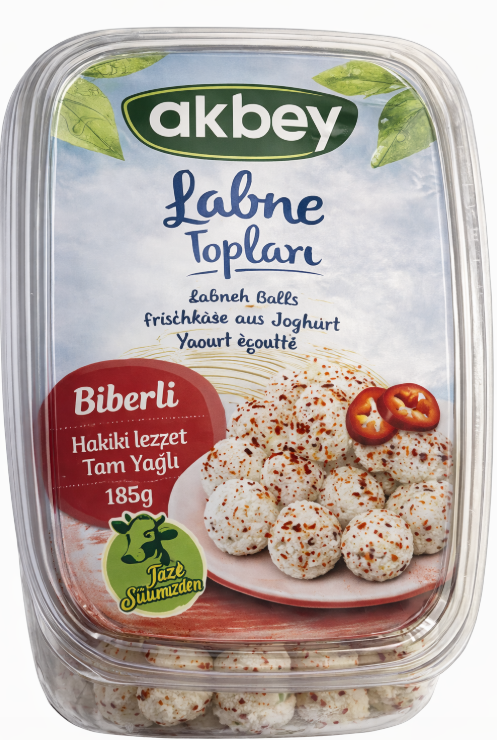 akbey Labne balls med røde pepper 185 g x 12 Stk | Ost - Quark | Meieri ...