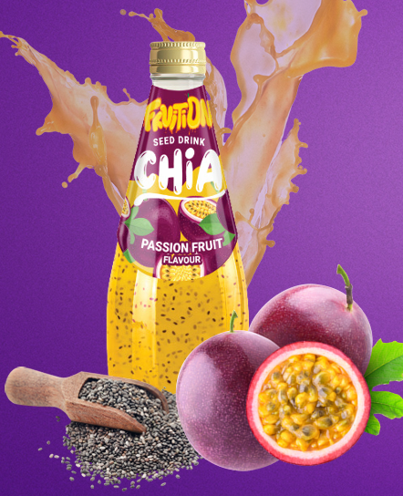 FRUITION-Chia Seed Drink Passion Fruit 24 x290 ml