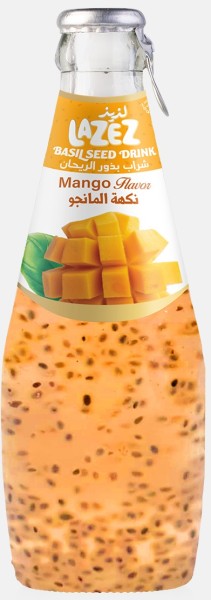 LAZEZ Basil Seed Drink Mango 290 ML X 24 Stk