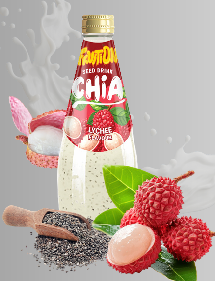 FRUITION-Chia Seed Drink Lychee 24 x290 ml