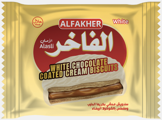 alFakhr Sandwich White Chocolate 12 Stk x 12 Kartong