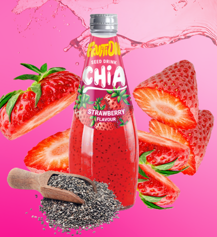 FRUITION-Chia Seed Drink Strawberry 24 x290 ml