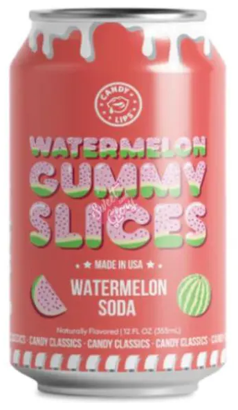 Candy Lips Watermelon Gummy Slices 24x355ml