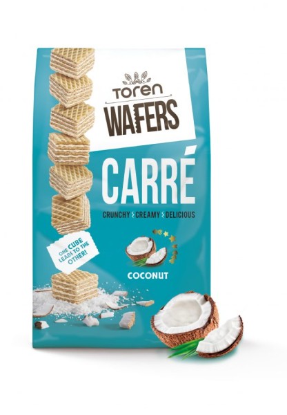 WAFERS CARRE COCONUT 125 g x 24 Stk