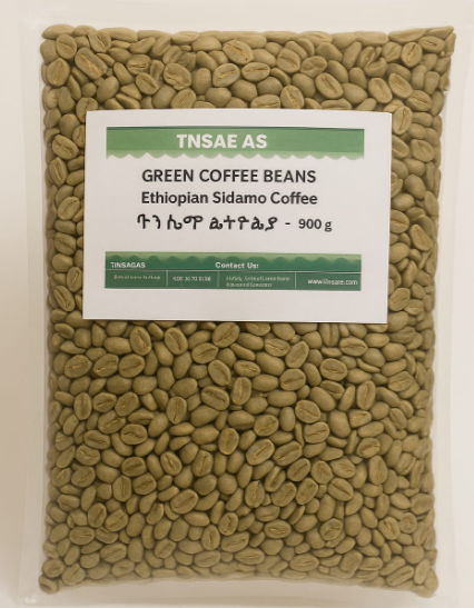 TNSA" EE Etiopisk grønn Kaffe 900 g x 18 Stk