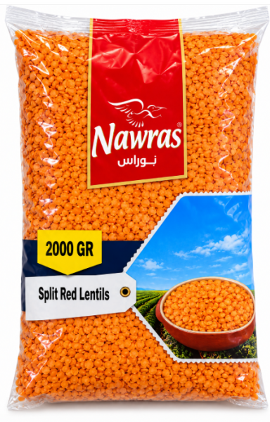 NAWRAS Røde Splittlinser 2 kg x 8 Stk