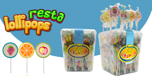 RESTA Sweets Lollipop 100 x 6 pk
