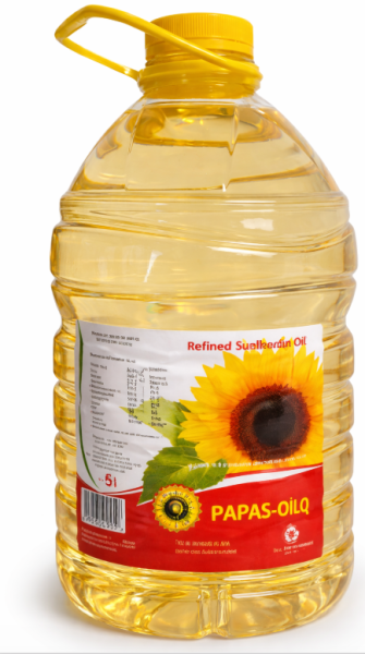 PAPAS-OLIO solsikk olje fra bulgaria 5 liter x 4 Stk