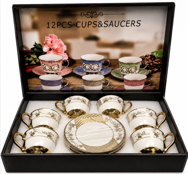 Cup with dish set 6 x 6 Stk H1-12