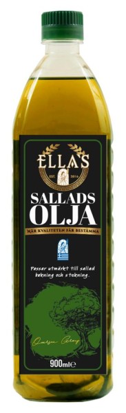 ELLAS Ufiltrert Salat Olivenolje 900 ML x 12 Pcs
