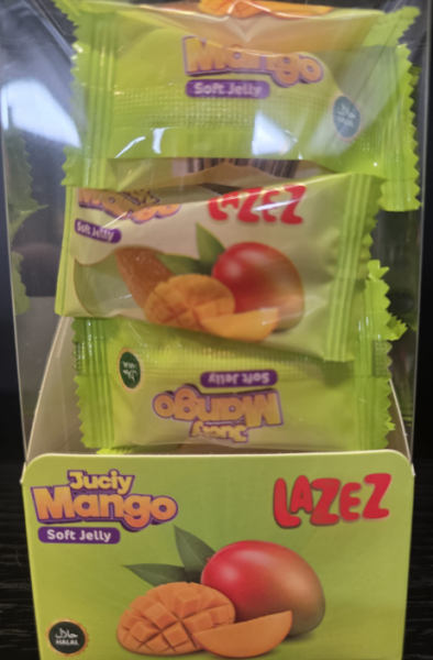 LAZEZ Soft Candy Juicy Mango 100g x 24 Stk