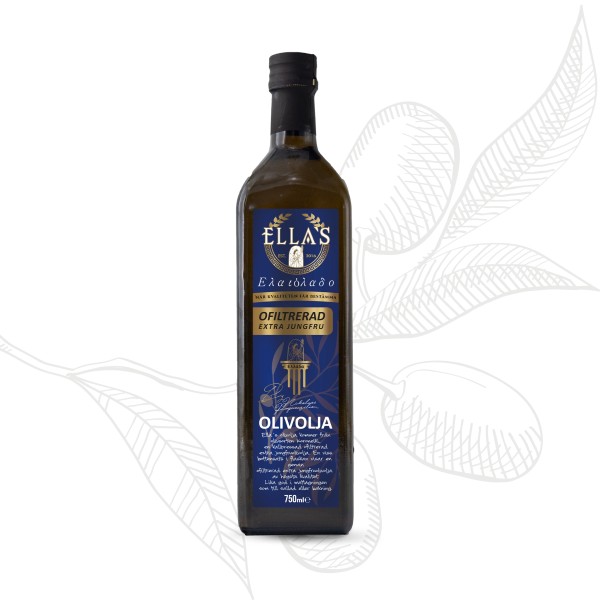 ELLAS Ufiltrert Ekstra Virgin Olivenolje 750 ML x 12 Pcs
