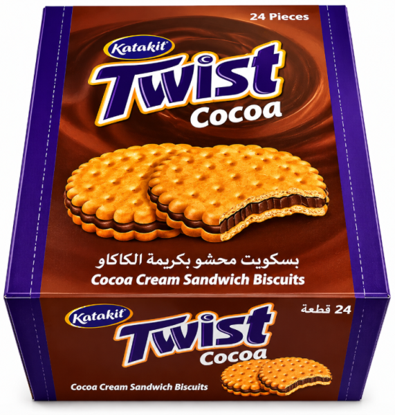 Twist Cocoa Cream Sandwich Biscuits 24 x 6 pk