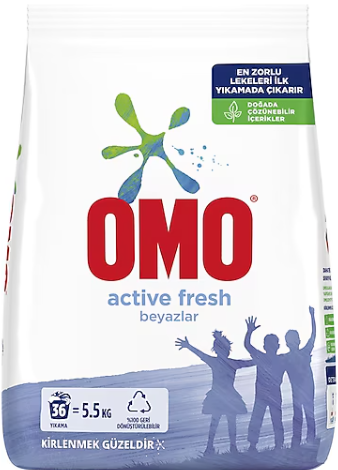 OMO Active Fresh Beyazlar 5.5 kg x 4 Stk