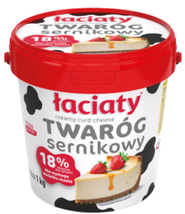 Taciaty Twarog Cheesecake Fat 18% Curd Cheese 1 kg x 6 Stk