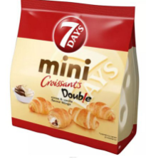 7 Days - Double Mini Croissant with Cocoa & Vanilla Creams Filling 185gx8