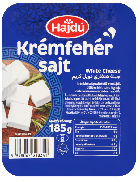 Hajdu White Cheese 185 g x 18 Stk