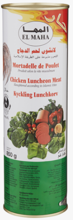 EL MAHA Chicken Luncheon Meat Hot 850 g x 12 Stk