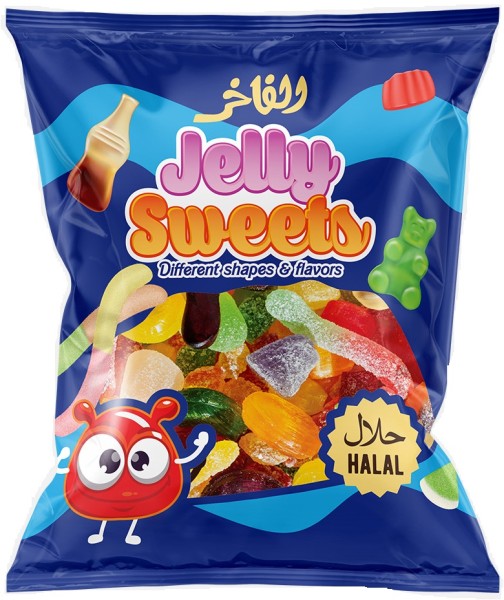 alFakhr Jelly Pica Worms / Dark Blue 85 g x 30 Stk