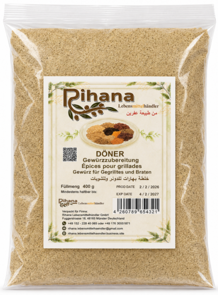Rihana Doner Krydder 400 g x 40 Stk