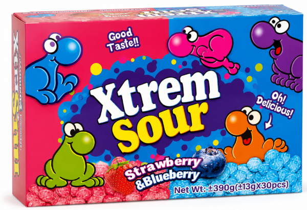 Xtrem Sour Strawberry&Blueberry 13 g x 30 Stk