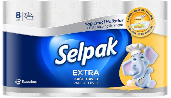 Selpak Kitchen Towel 8 Rolls x 3 Pck