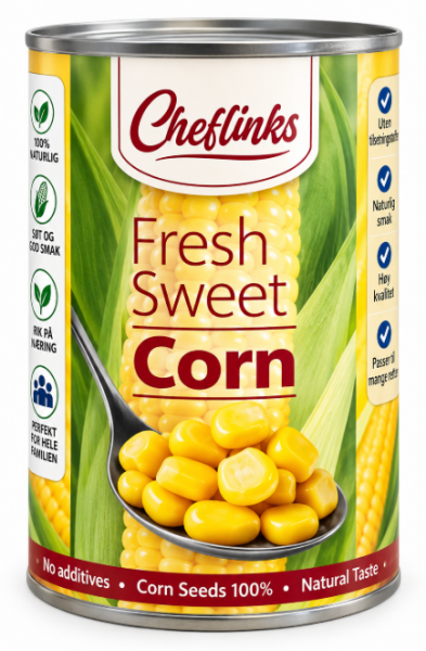 Cheflinks Fresh Sweet Corn 425g x 24 Stk