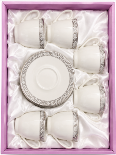 Cup with dish set 6 x 6 Stk H1-27