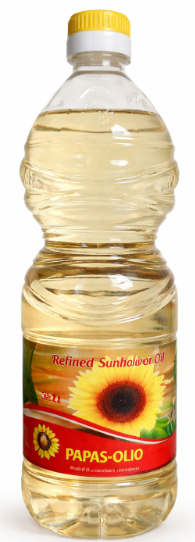 PAPAS-OLIO solsikk olje fra bulgaria 1 liter x 6 Stk