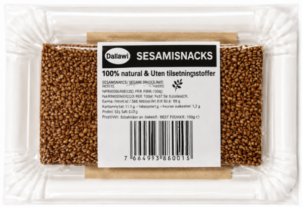 Dalawi Sesamsnacks uten sukker 70g x 20 Stk
