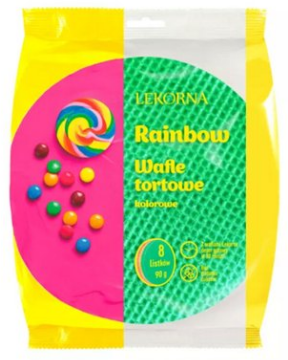 Lekorna - Cake Wafers Rainbow 90gx18