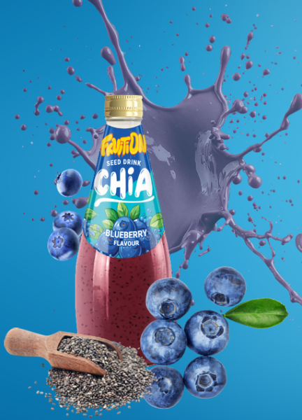 FRUITION-Chia Seed Drink Blueberry 24 x290 ml