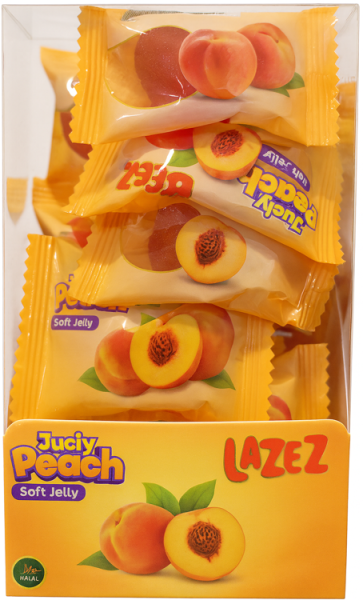 LAZEZ Soft Candy Juicy Peach 100g x 24 Stk