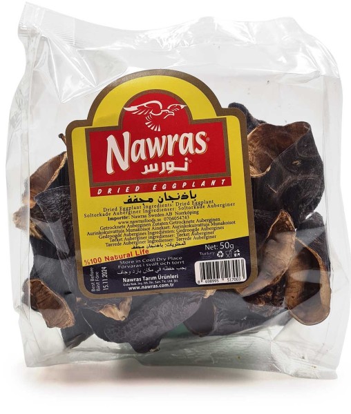 Nawras Tørket Aubergine 50 g x 25 Stk