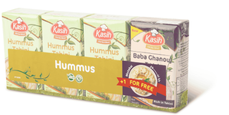 Kasih hummus tahina 135 gr+1 Mutabel x 48 Stk