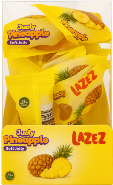 LAZEZ Soft Candy Juicy Pineapple100g x 24 Stk