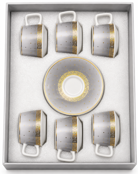 Cup with dish set 6 x 6 Stk H2-66