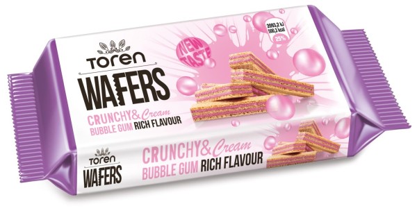 WAFERS BUBBLE GUM CREAM 55 g 24 x 6 Stk