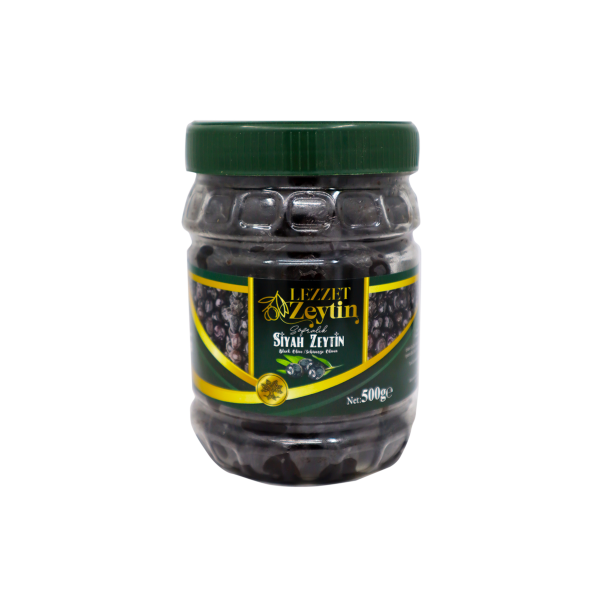 LEZZET Zeytin Black Oliven med stein 800 g x 6 Stk