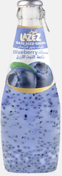 LAZEZ Basil Seed Drink Blueberry 290 ML X 24 Stk