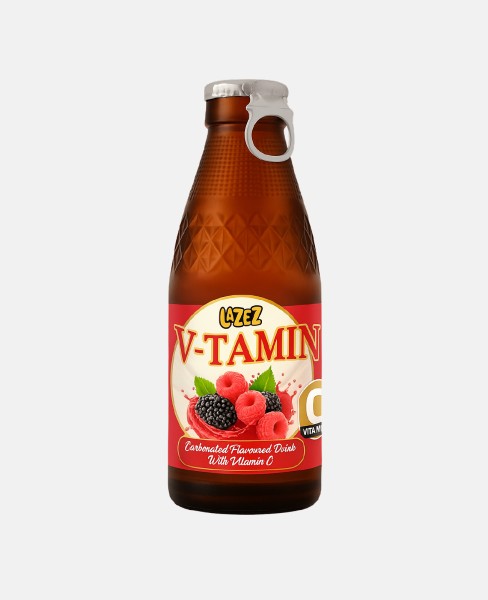 Drink Lazez V-Tamin Carbonated with vitamins-Mixed berries 150ml x 24