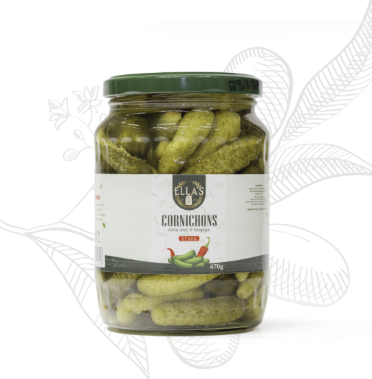 ELLAS Cornishons sterk 670g x 12 Stk